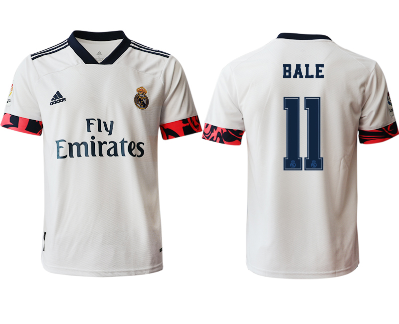Men 2020-2021 club Real Madrid home aaa version #11 white Soccer Jerseys2